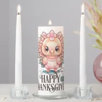 Cute Thanksgiving Turkey Unity Candle Set