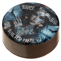 Pretty Gothic Witch with Tattoos Halloween Party Chocolate Covered Oreo