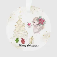 *~* Crystal Christmas Merry Christmas Angel Ornament