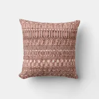 Rose Gold Tribal ID126 Throw Pillow