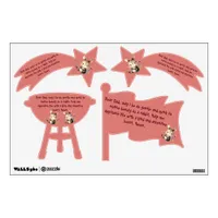 Rabbit Woodland Kids Christian Prayer Pink | Wall Decal