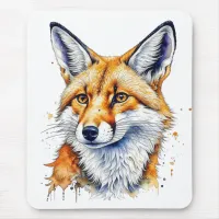 Pretty Watercolor Fox | Animal Lovers Mouse Pad