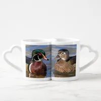 A Beautiful Pair of Wood Ducks at the Pond Coffee Mug Set