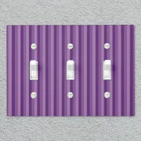 Rustic Country-Style Thin Purple Stripes Light Switch Cover