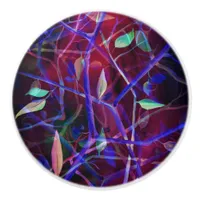 Purple   Leaves - elegant vintage design Ceramic Knob