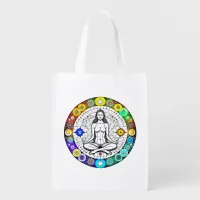 Tranquil and Serene Peaceful Meditation Grocery Bag