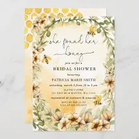 She Found Her Honey Floral Bee Bridal Shower Invitation