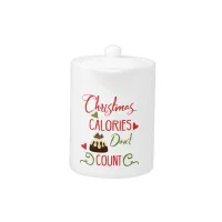 christmas calories dont count funny holiday quote teapot