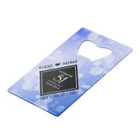 Elegant 51st Sapphire Wedding Anniversary Credit Card Bottle Opener