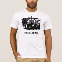 *~* AP86 USA PAPA Bear Patriotic Father's Day T-Shirt