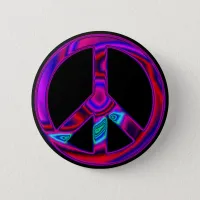 Psychedelic Peace Pinback Button