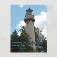 Evanston, Illinois  the Grosse Point Light House Postcard