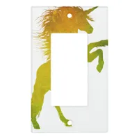 Gold Grunge Unicorn Light Switch Cover