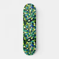 Contemporary Green Pattern Skateboard Deck