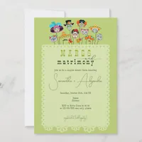 Margs & Matrimony Halloween Mexican Couples Shower Invitation