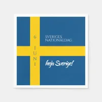 Sveriges Nationaldag Swedish National Day Flag Napkins