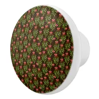 Christmas Hollies - Ceramic Knob