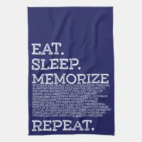 Eat Sleep Memorize Repeat Memory Master Kitchen Towel