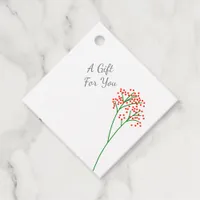 Simple Minimalist Wildflower Boho Chic Favor Tags