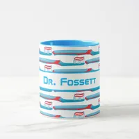 Red White Blue Dentist Dental Surgeon Toothbrush Mug