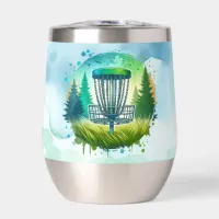 Disc Golf Basket | Best Dad by Par Thermal Wine Tumbler