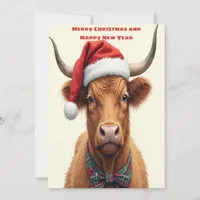 Highland Cow 2025 Calendar Merry Christmas Holiday