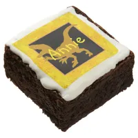 Personalized Gold Dinosaur Hide  Brownie