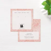 Add Logo Blush Pink Glitter Marble Earring Display