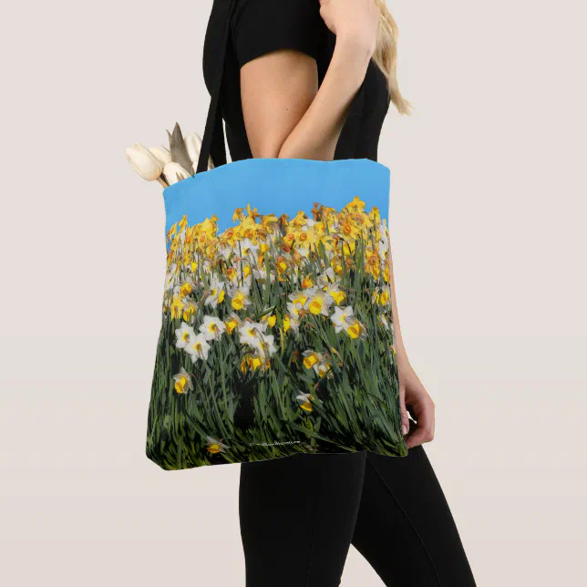 Stunning Two-Tone Daffodils Floral Photography Tote Bag