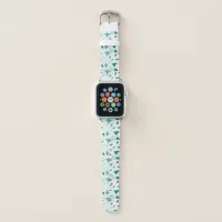 Cool Coastal Blue White Stingray Patterned Apple Watch Band