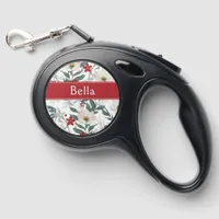 Beautiful Elegant Pretty Country Flowers Custom Retractable Pet Leash