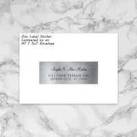 Faux Silver Foil Individual Wedding Address Labels