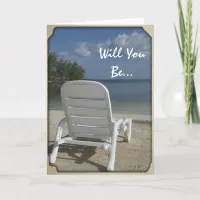 Beach Lounge Chair Will You Be My Bridesmaid Invitation