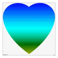 Sea and Sky Blue and Green Gradient Wall Decal