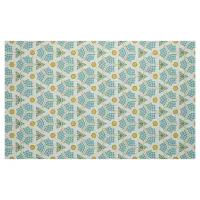 Modern Blue Mosaic Honeycomb Octagon Pattern Fabric