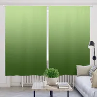 Pale to Forest Green Gradient Blackout Curtains