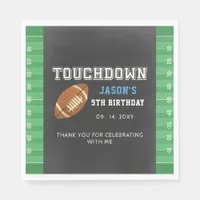 Touch Down Superbowl Boy Football Birthday Napkins