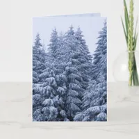 Magical winter forest - blue, custom  note card