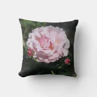 Classic Pink Rose Beautiful Nature Photograph Throw Pillow