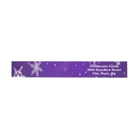 Snowflakes Blue Background Wrap Address Labels