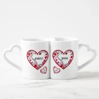 Red and Pink Hearts Lovers' mug