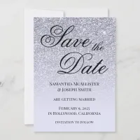 Antique Glitter Gradient Save The Date