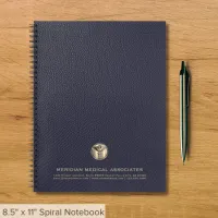 Medical Professional Blue Leather Print Notebook