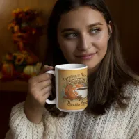 Pumpkin Spice Coffee Mug Autumn Gold Background