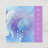 *~* Sacred Geometry Flower of Life  Reiki Yoga Square Business Card