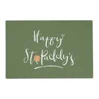 Happy St. Paddy's Orange Shamrock ID336 Placemat