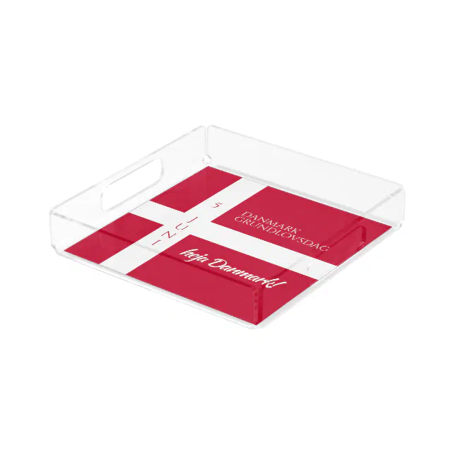 Danmark Grundlovsdag Danish National Day Flag Acrylic Tray