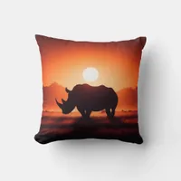 Luxurious Rhinoceros Pillow for Wildlife Lovers