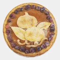 Pumpkin Pie Food Photo  Classic Round Sticker