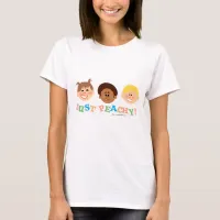 Just Peachy Retro Kid Art Nostalgic Fun Design T-Shirt